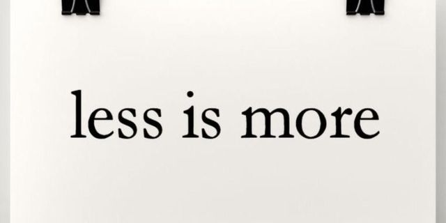 When Less is More?