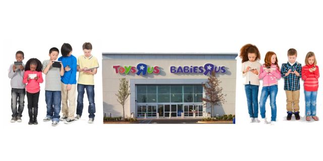 Amazon and WalMart both eclipsed Toys R Us in toy retail sales.